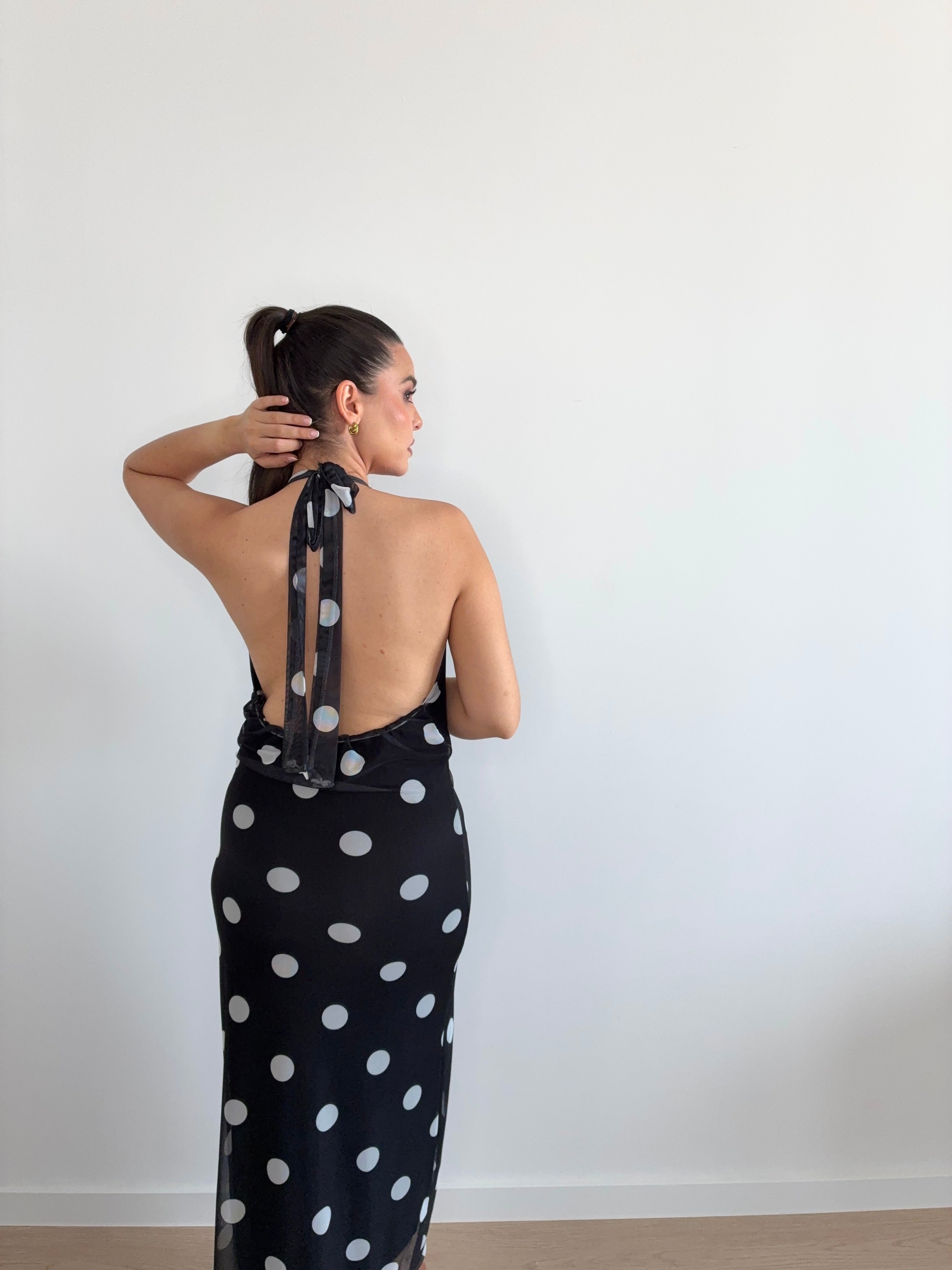 Vestido de tul con lunares