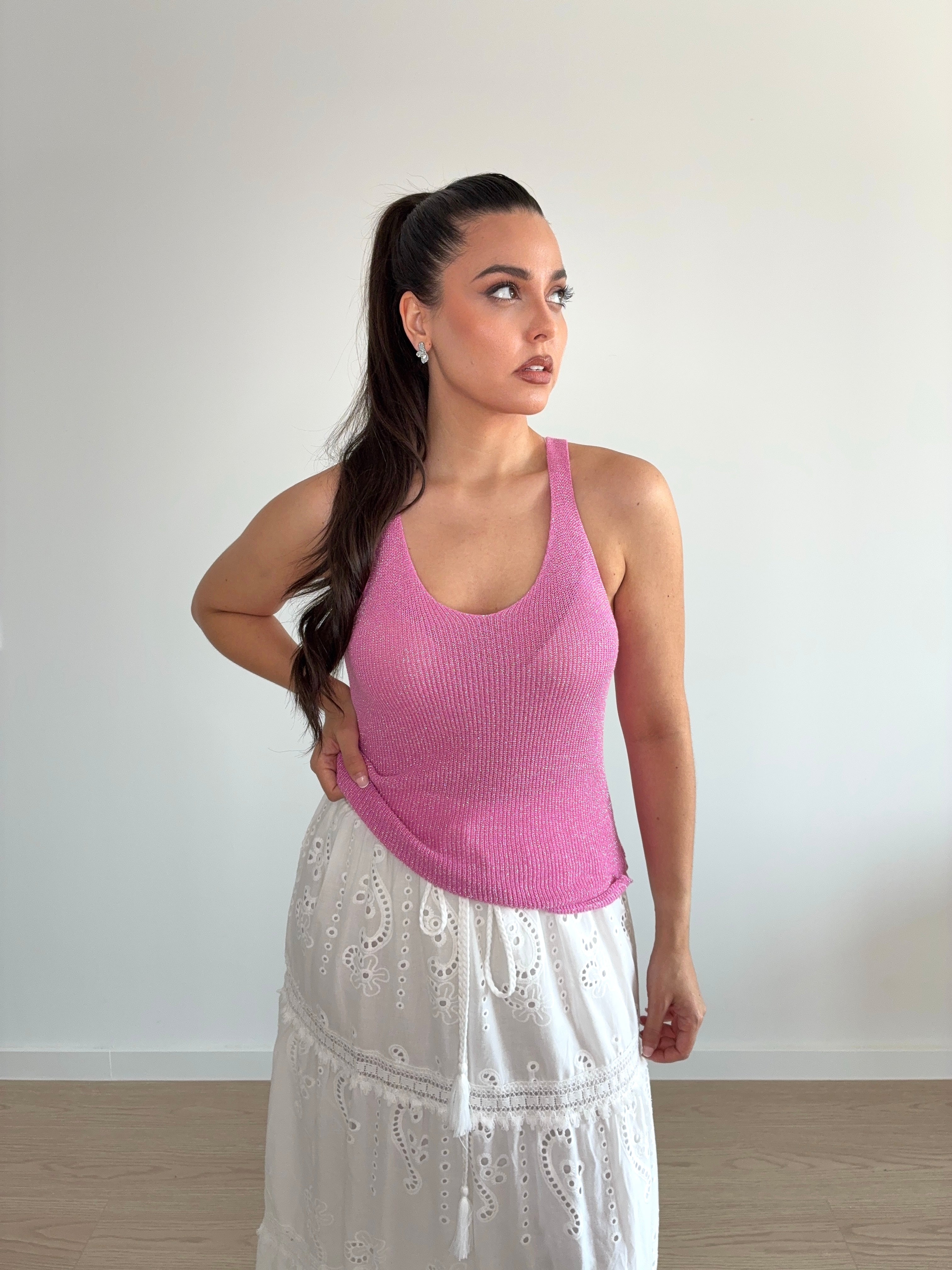 Blusa de hilo de brillo