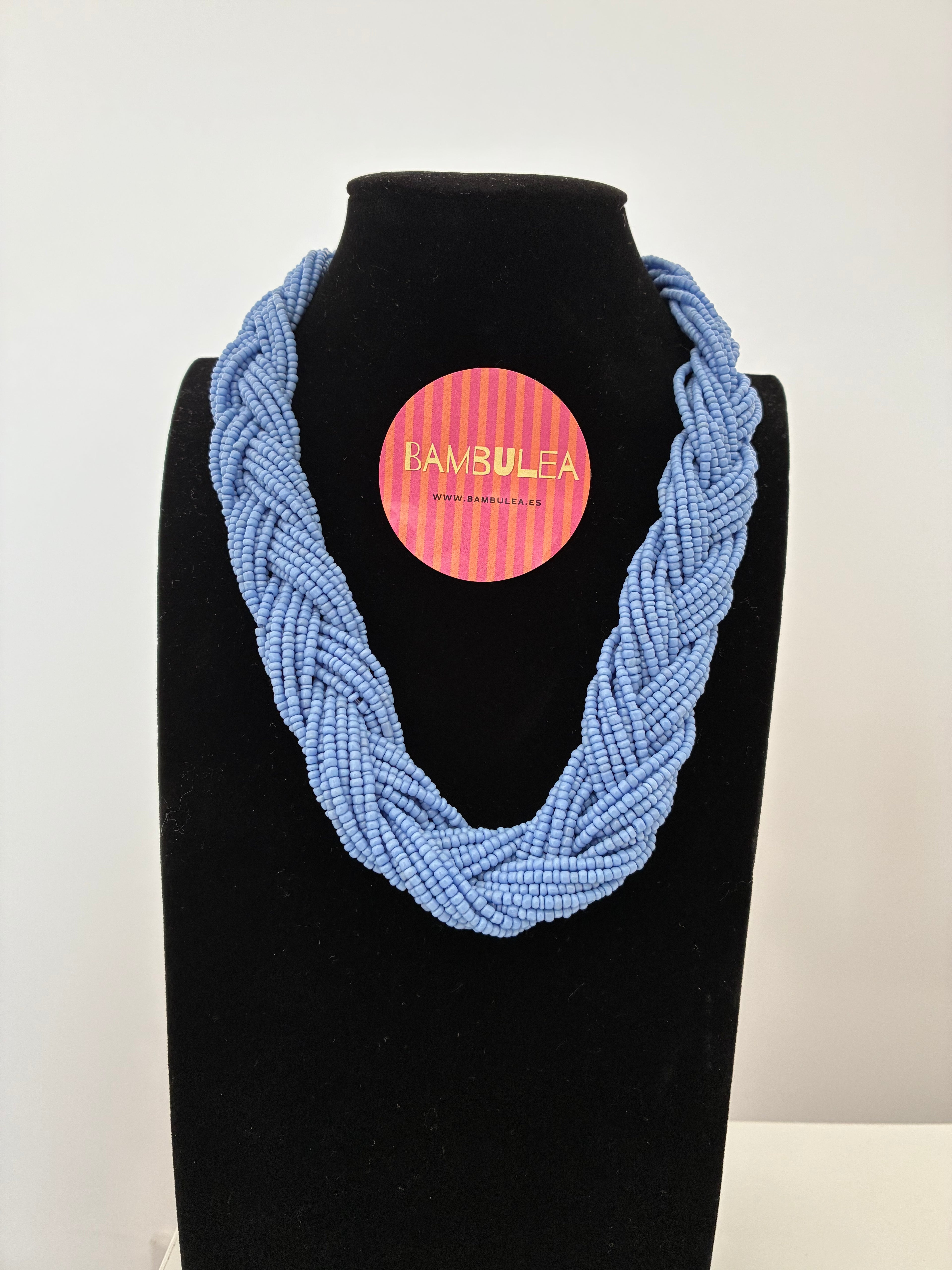 Collar trenzado lila