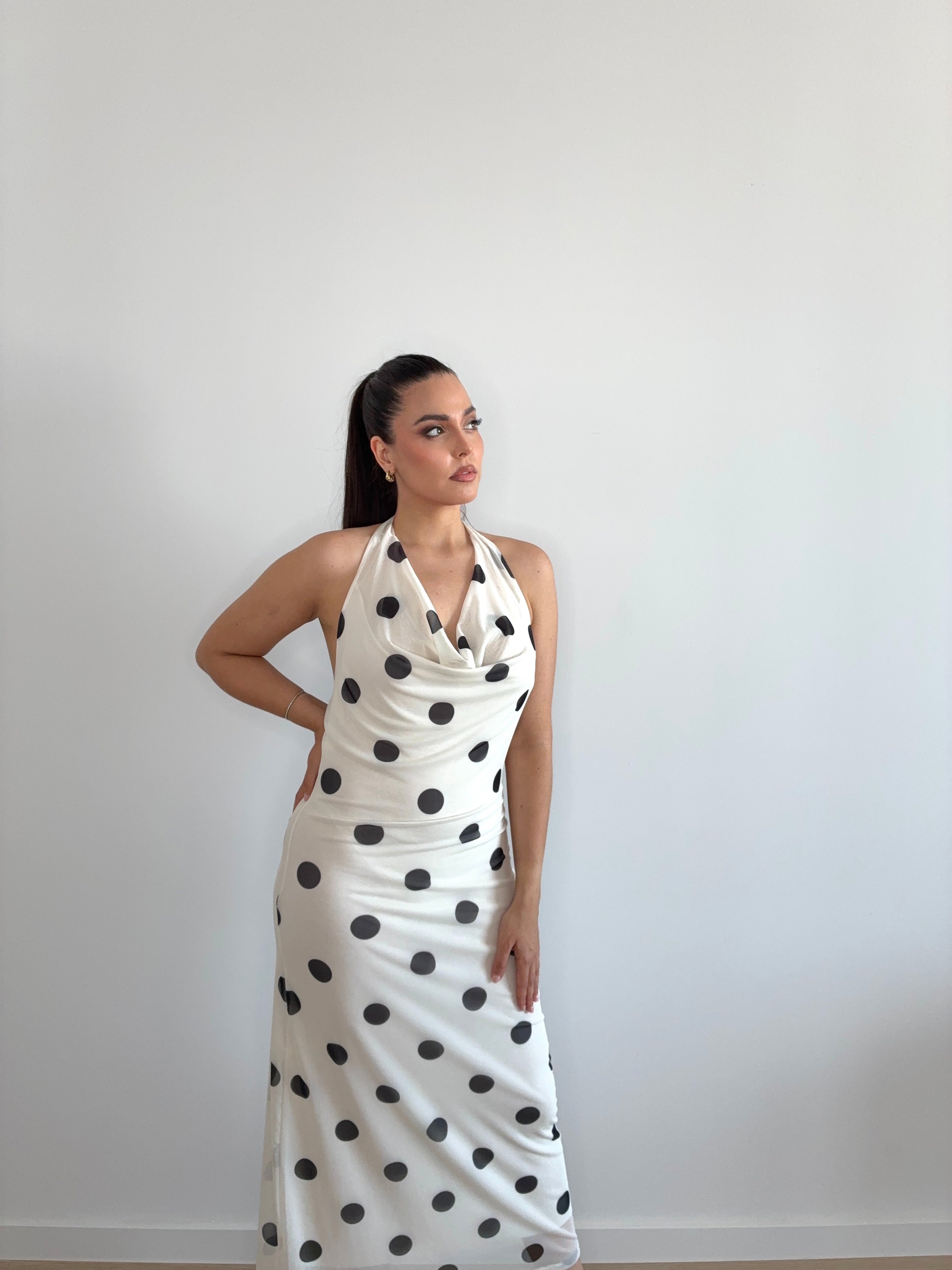 Vestido de tul con lunares