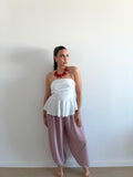 Pantalón bombacho de cuadro vichy