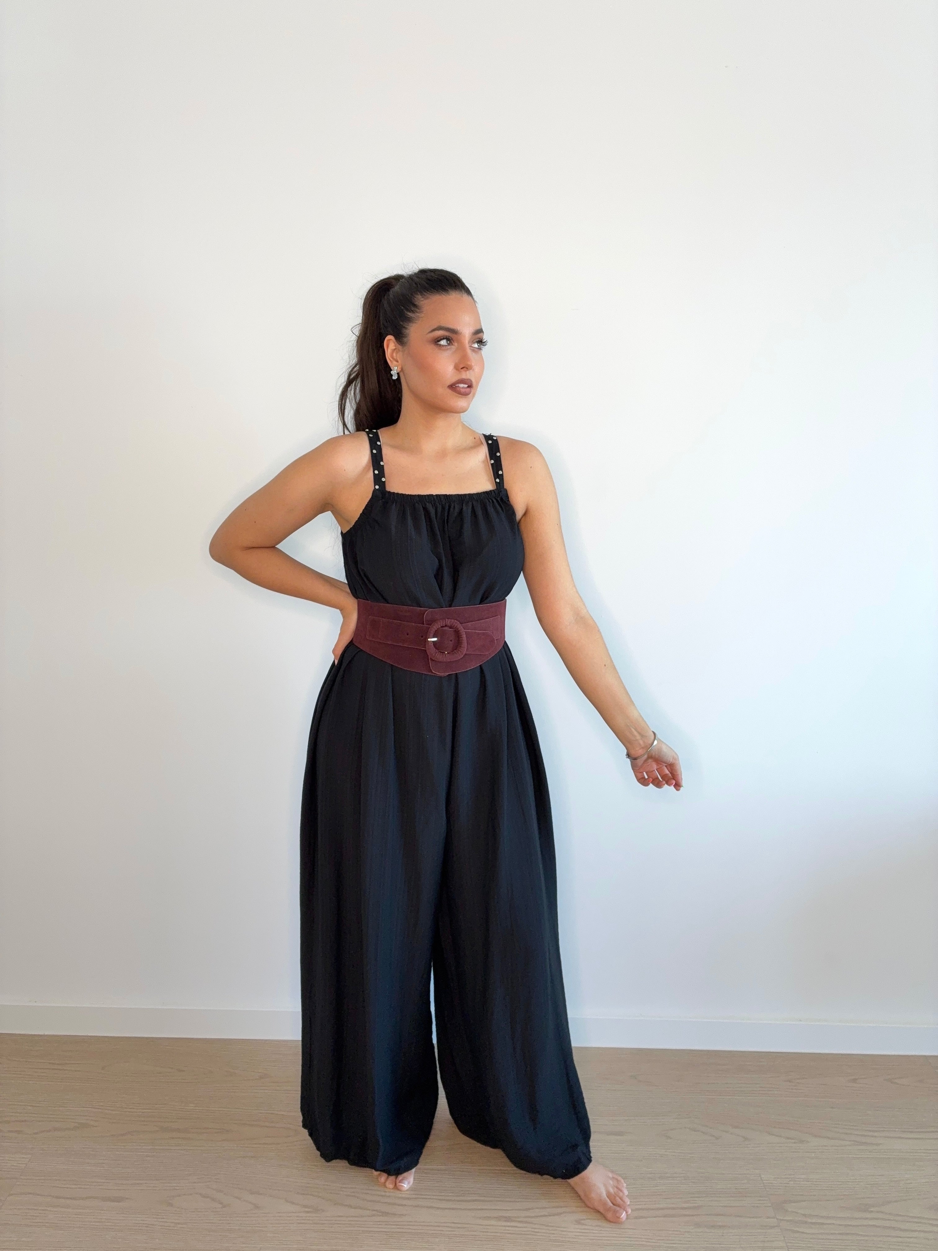 Mono boho largo con tachas