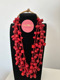 Collar artesanal rojo