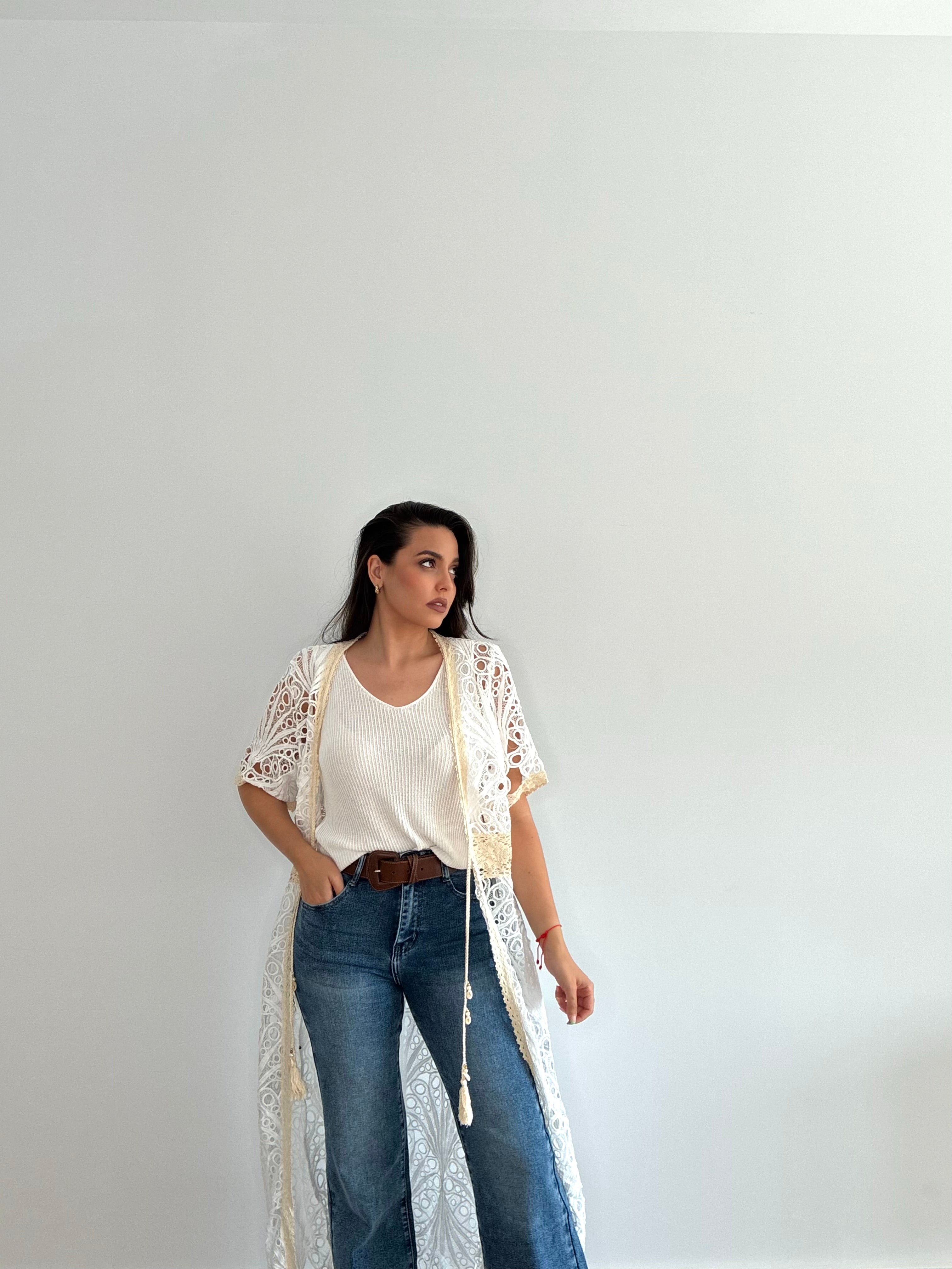 Pantalón Demin Wide Leg push pu