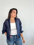 Chaqueta de gasa azul marino