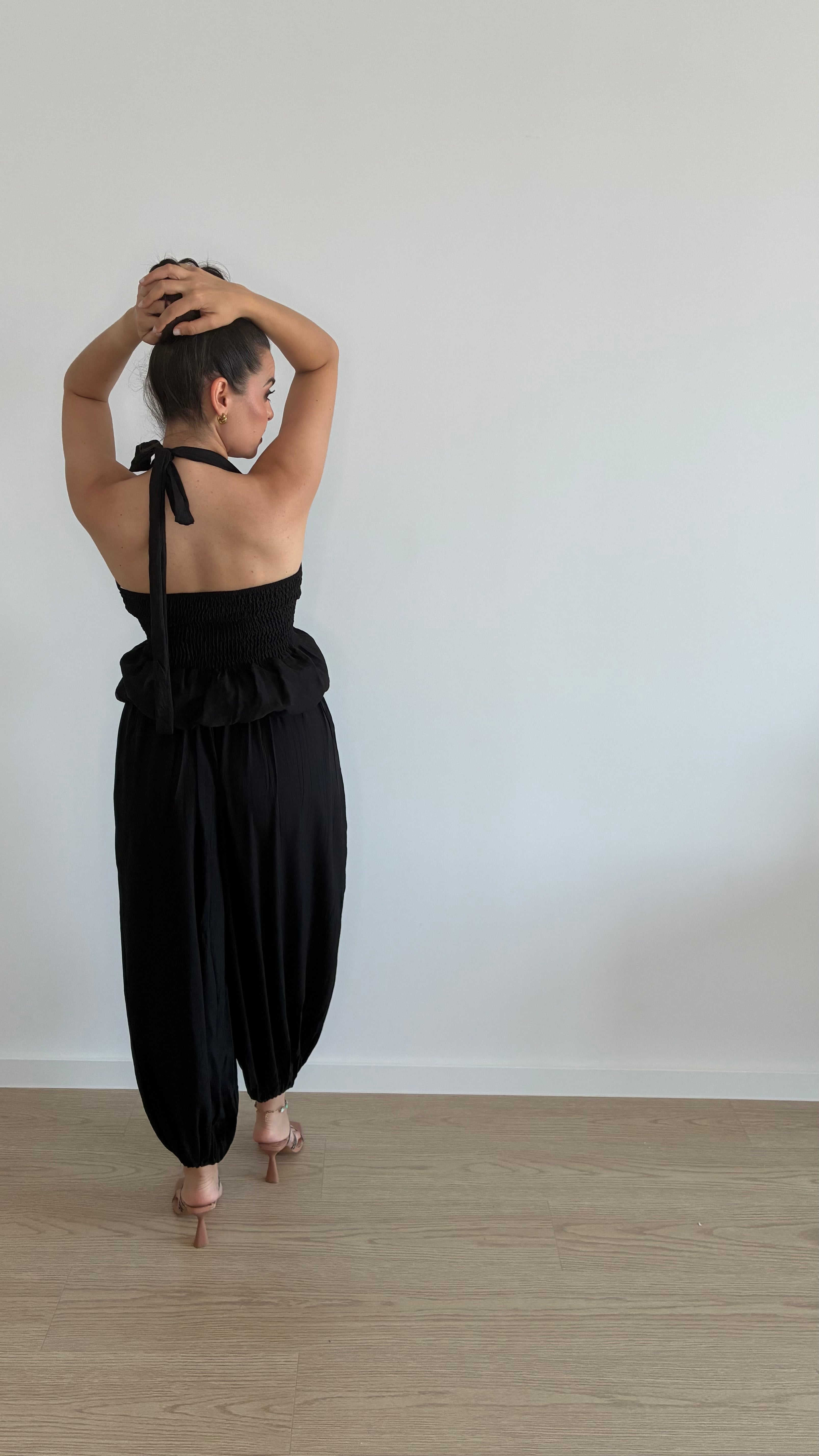 Top peplum marrón o negro