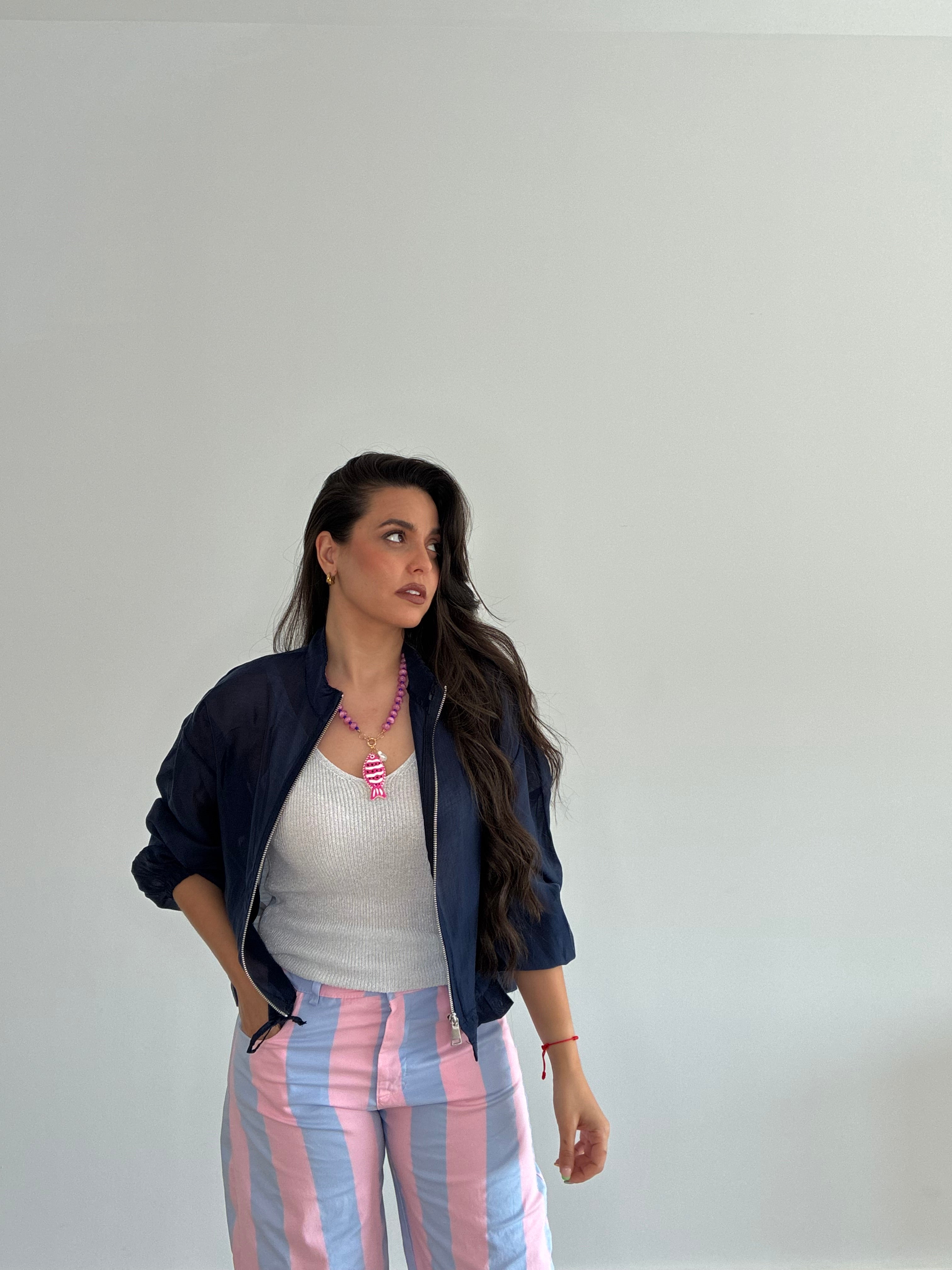 Chaqueta de gasa azul marino