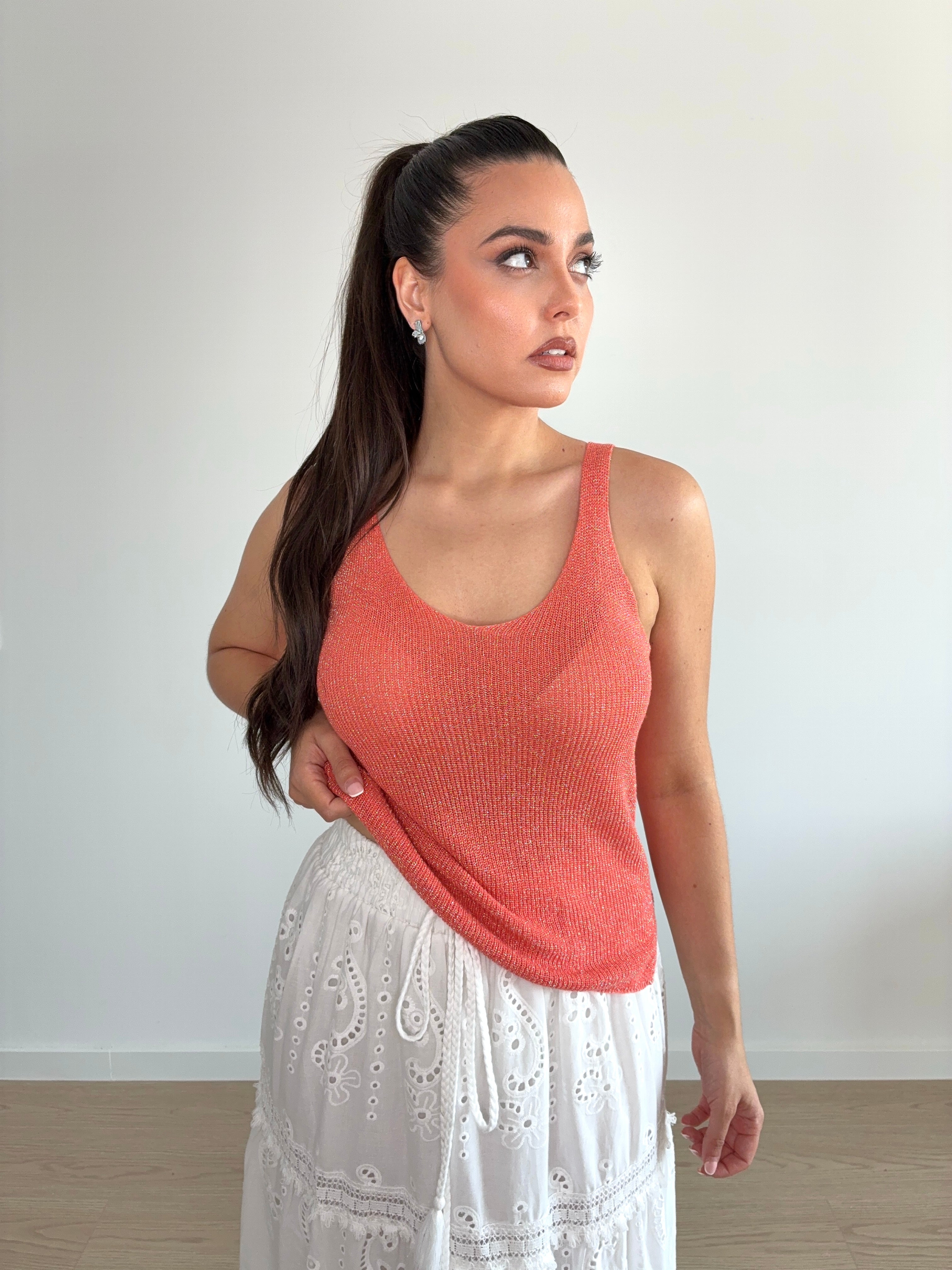 Blusa de hilo de brillo