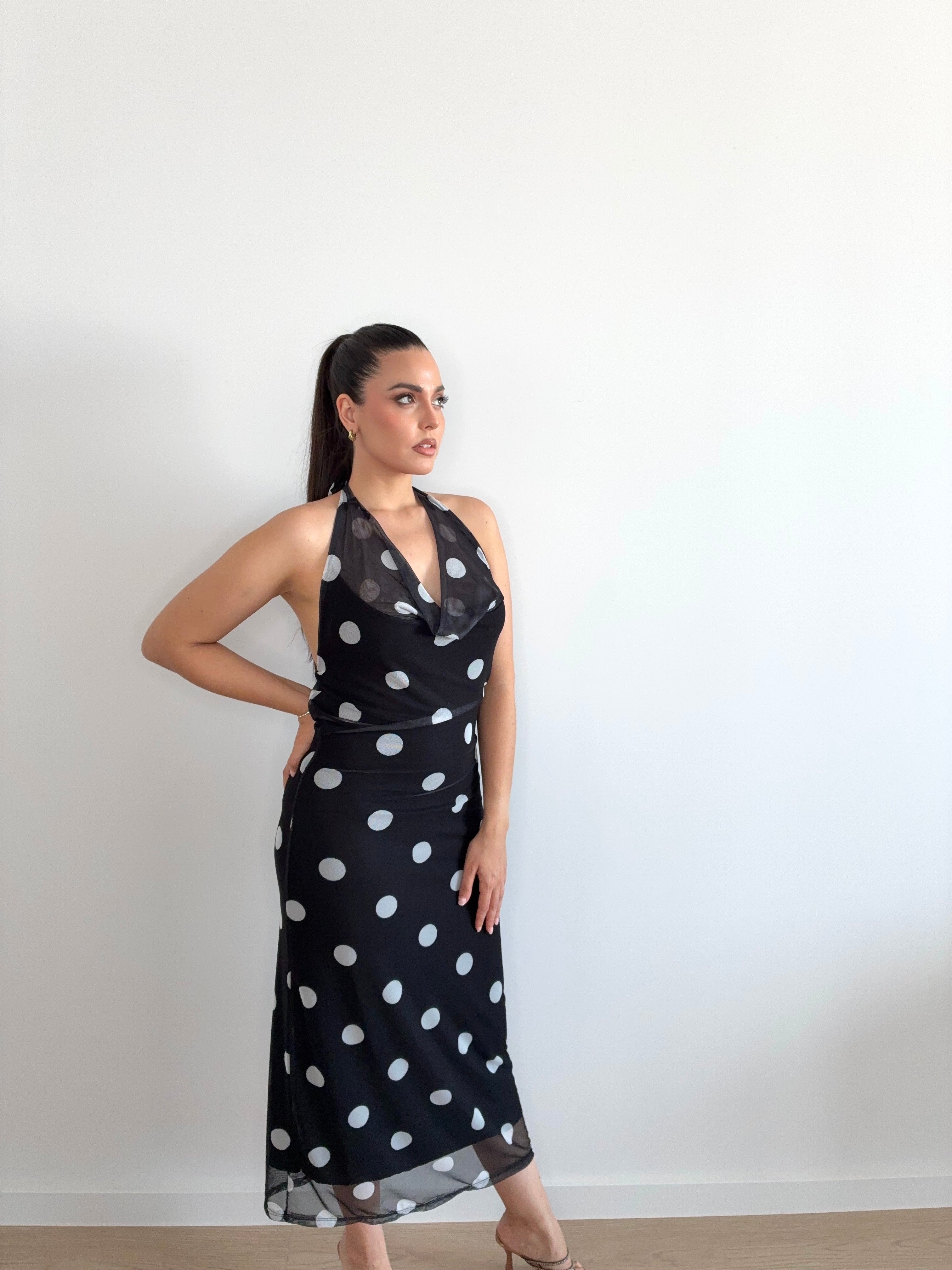 Vestido de tul con lunares