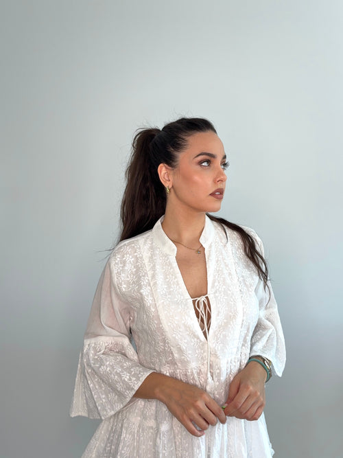 Blusa bohemia blanca