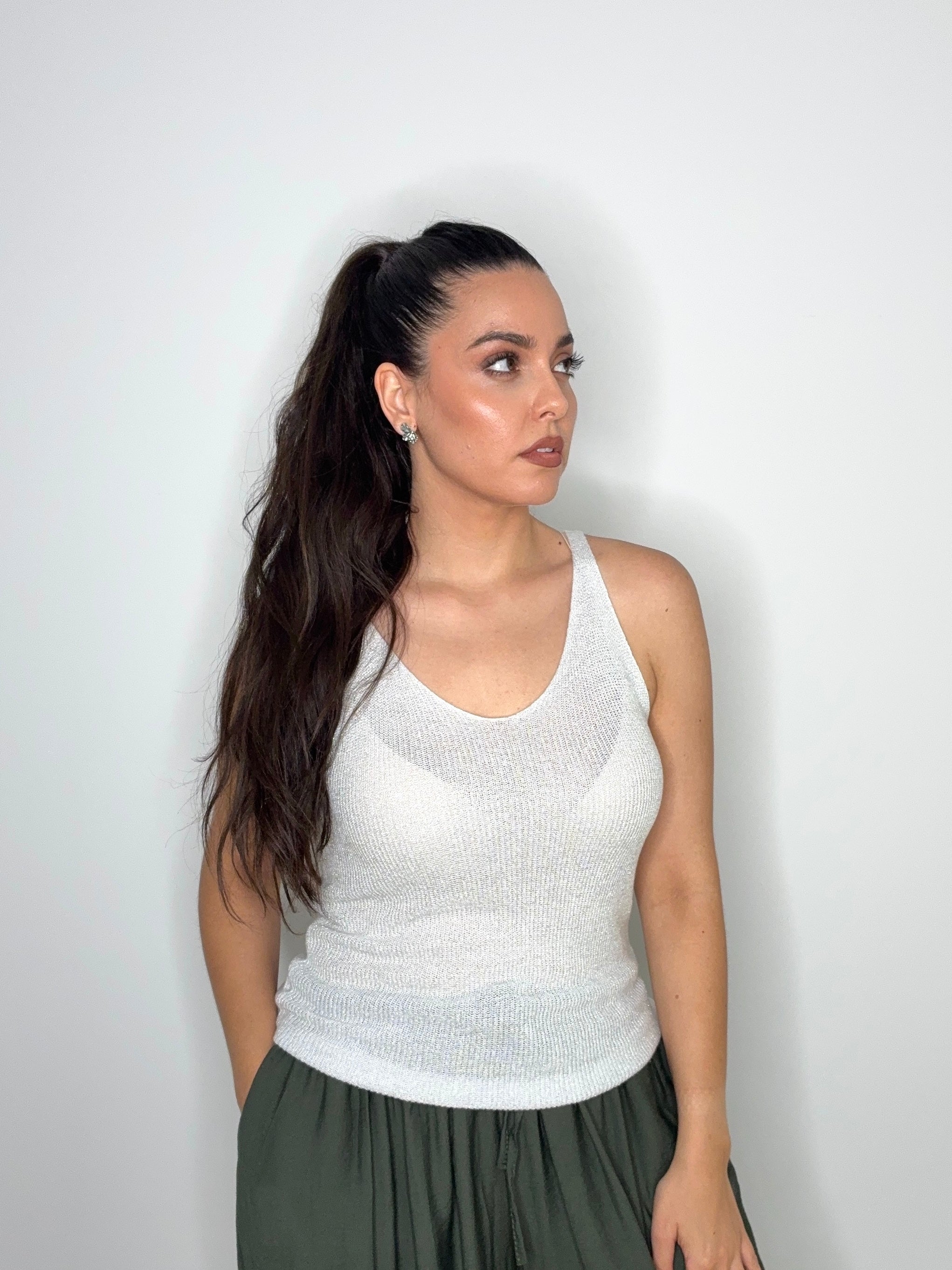 Blusa de hilo de brillo