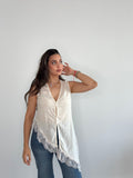Blusa asimétrica de lino