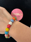 Pulsera de bolas de colores de cerámica