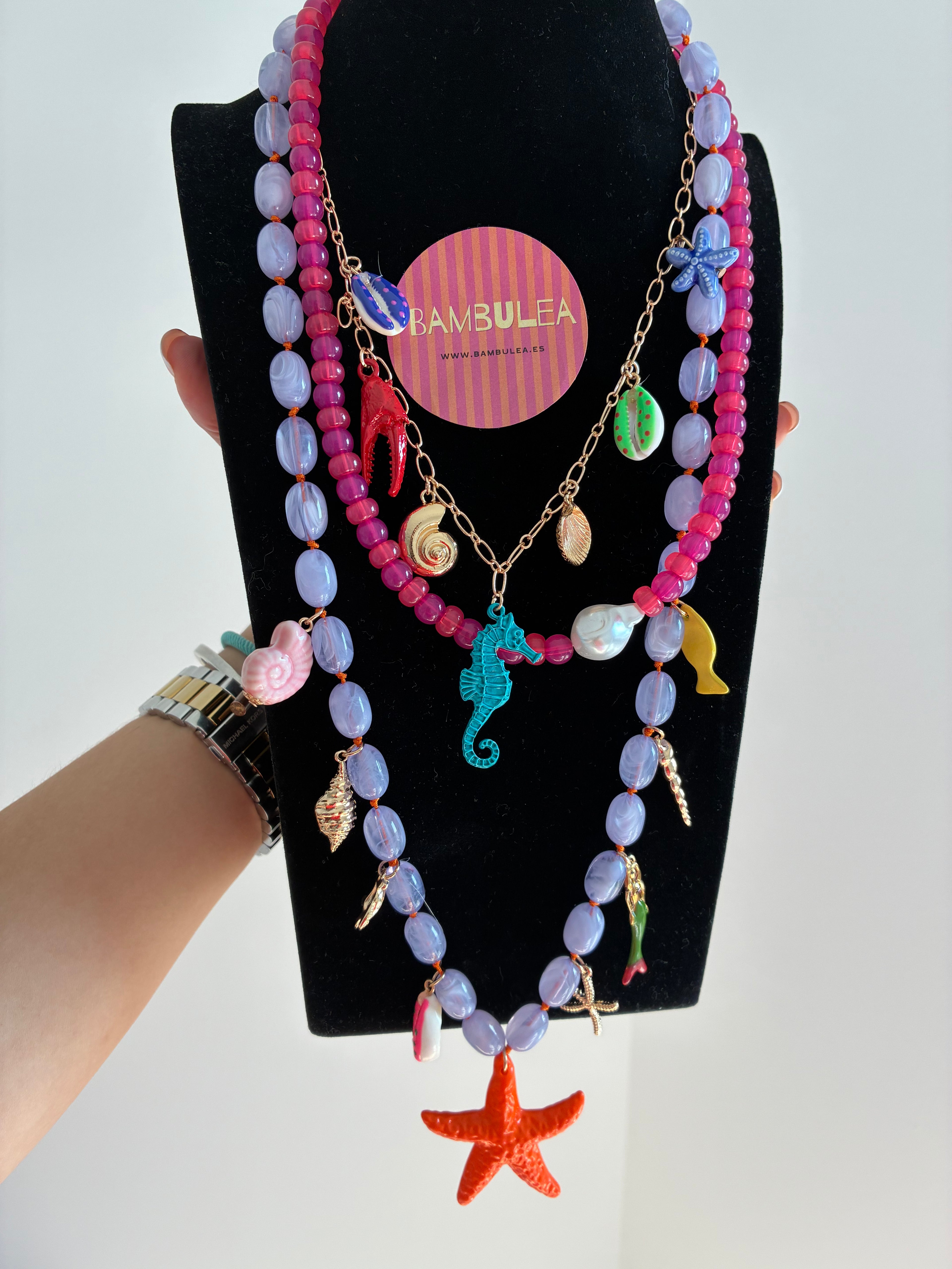 Collar multicolor marino