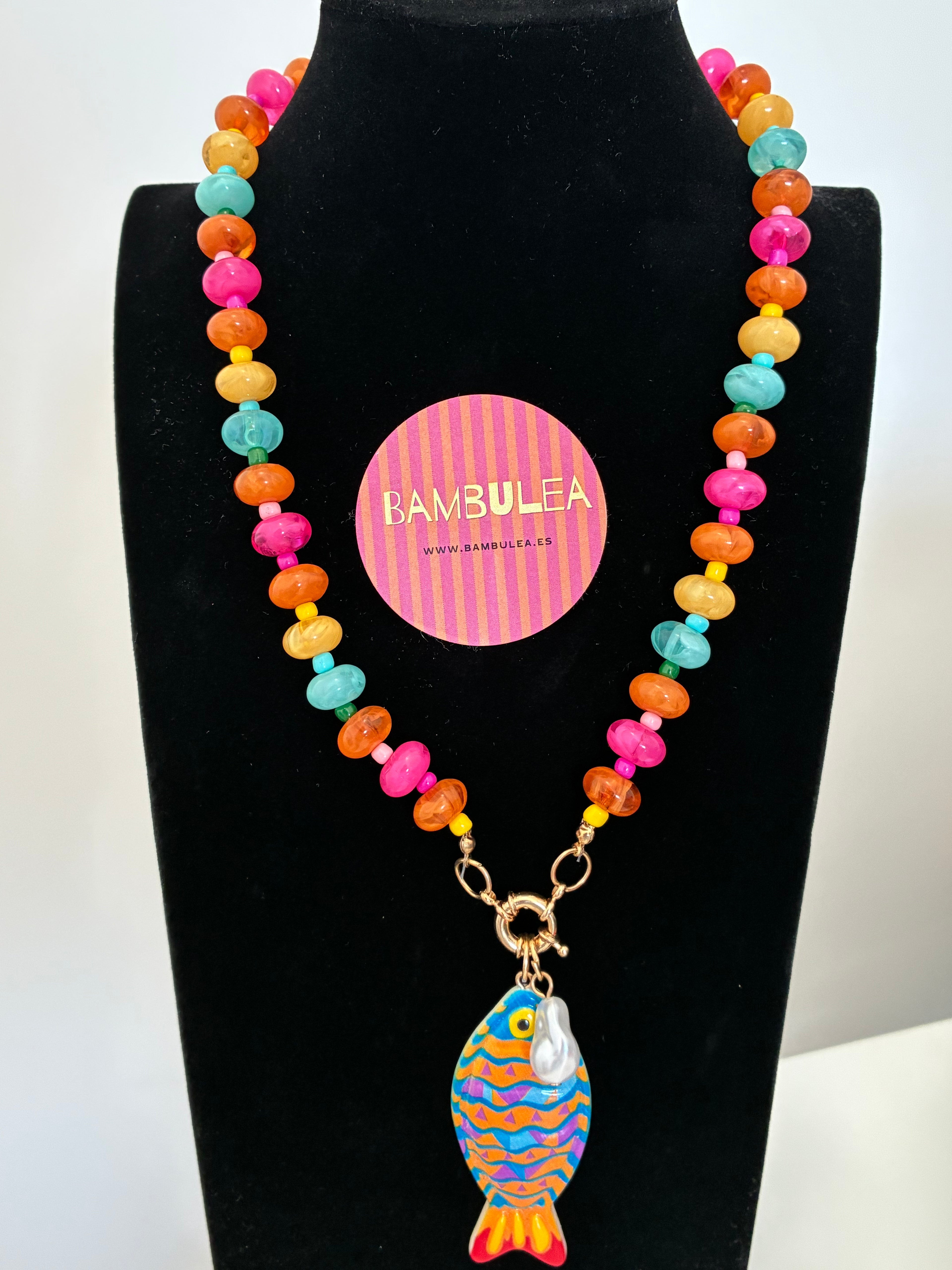 Collar pez multicolor